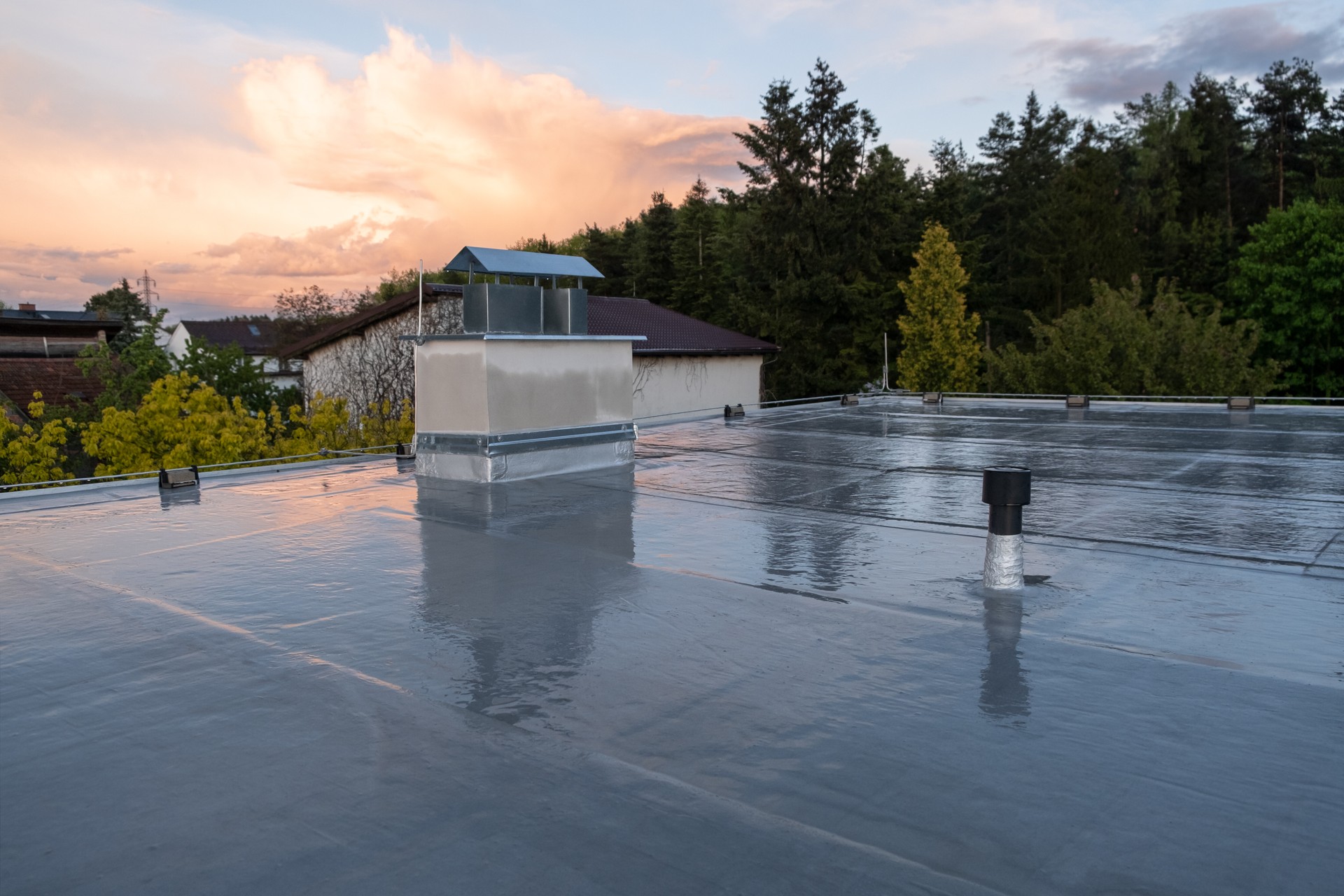 Commercial rooftop in downtown Carmel Indiana