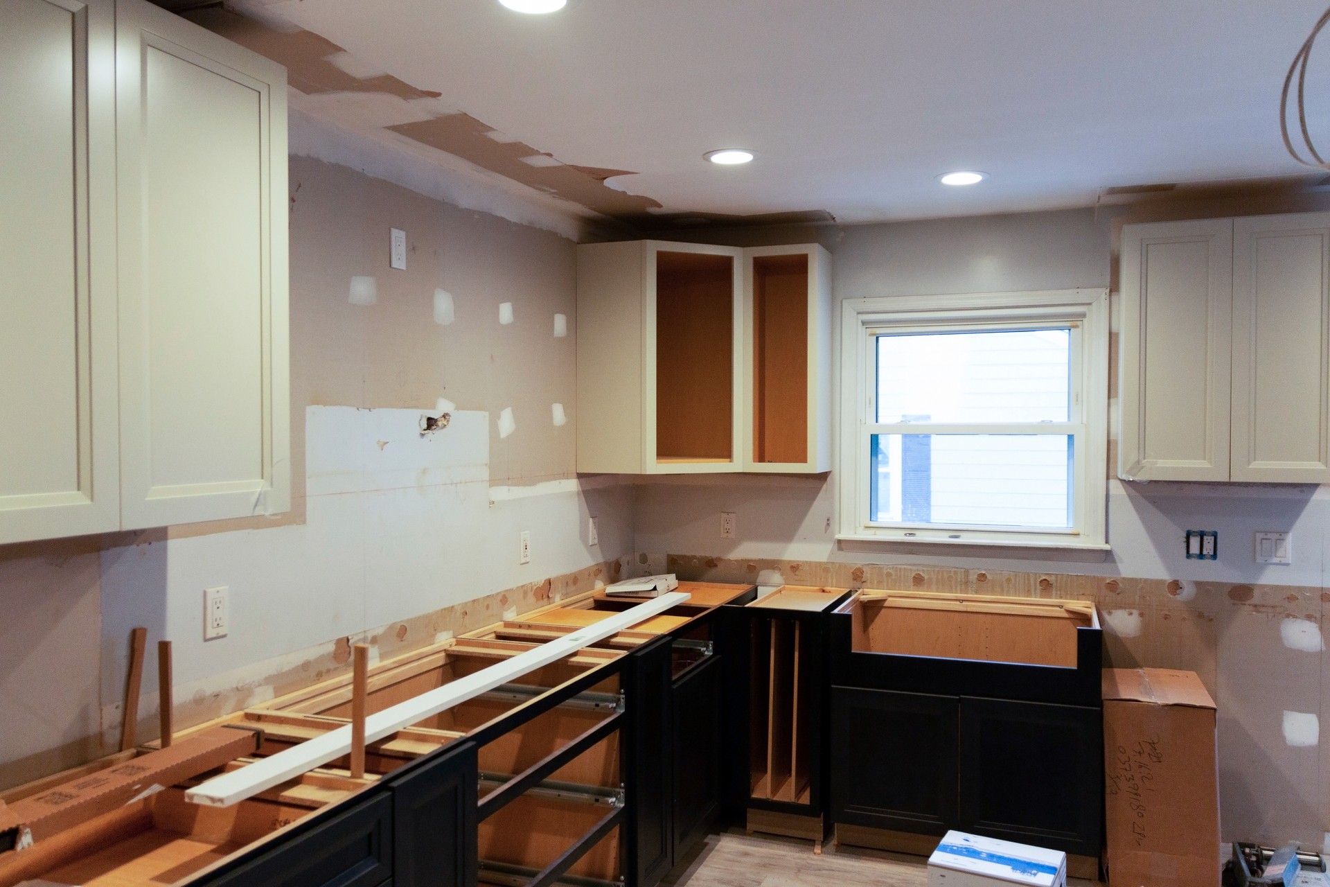 Kitchen remodel under construction